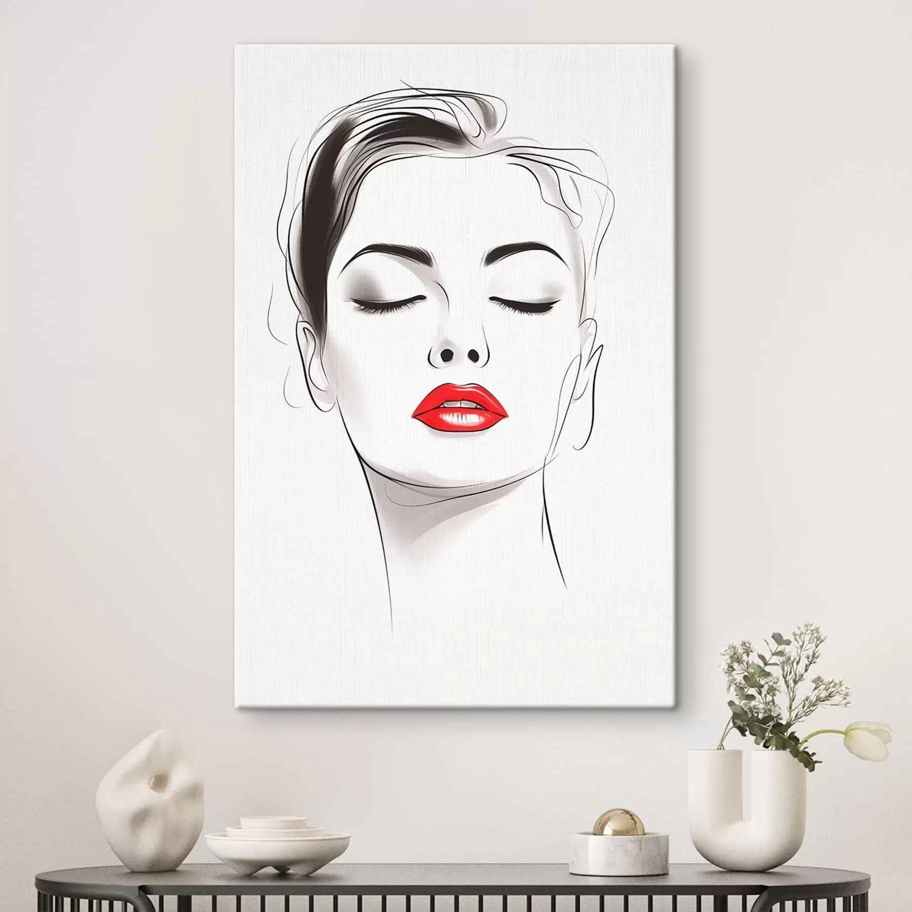 Obraz Minimalistická kresba tvárí s49025