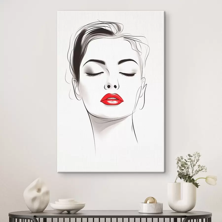 Obraz Minimalistická kresba tvárí s49025