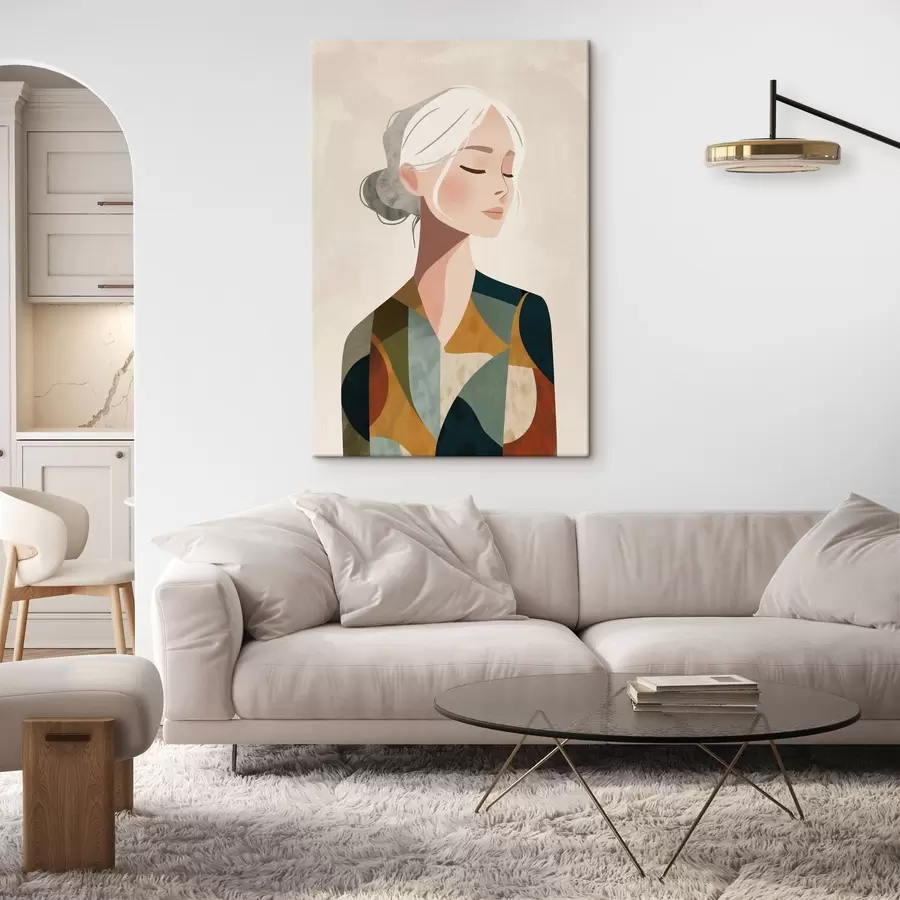 Obraz Žena v geometrickom štýle s49029