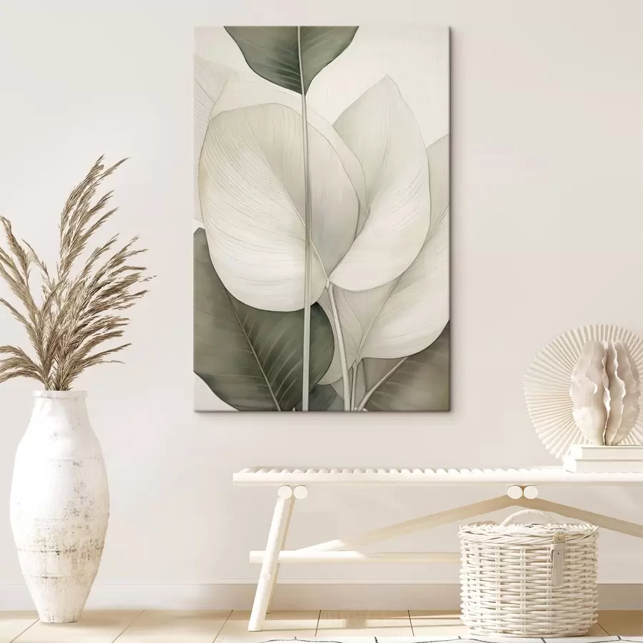 Obraz Záber zblízka na rastlinné listy s49027