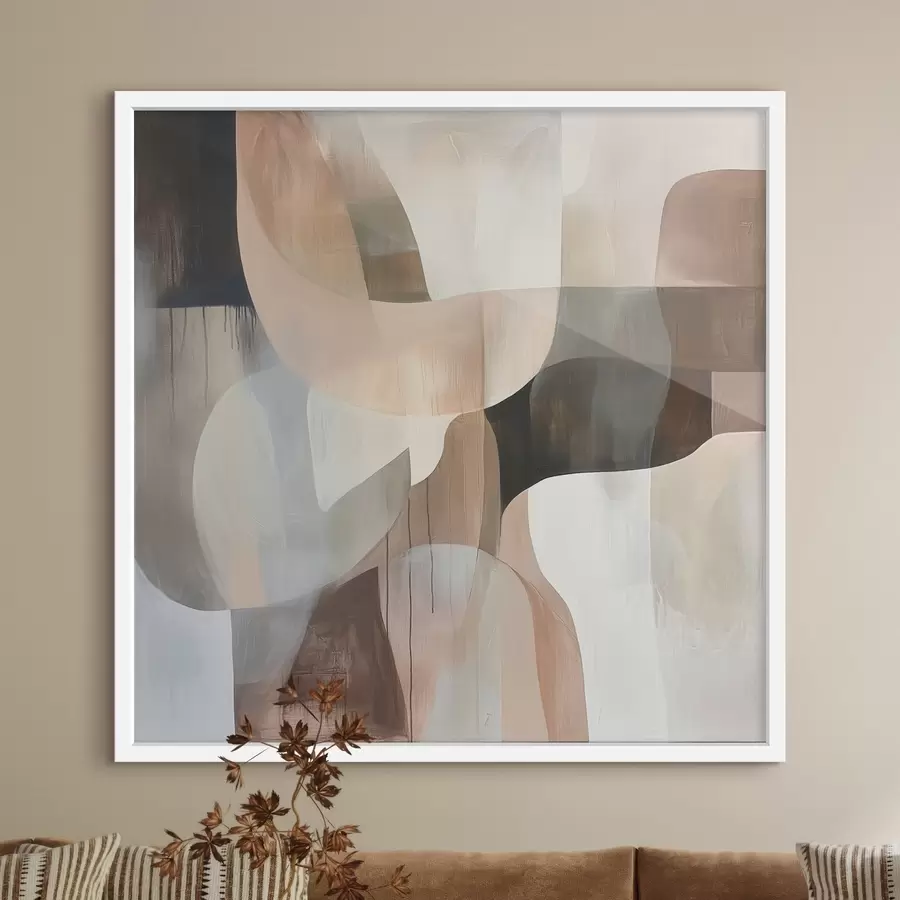 Fototapety Abstraktná kompozícia v teplej béžovo-koralovej farebnej škále f48859