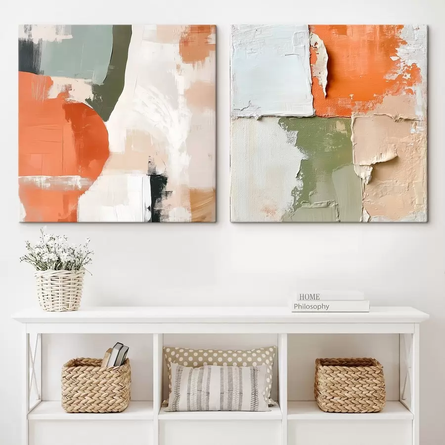 Fototapety Abstrakcia s vrstvenou farbou a kontrastnými farebnými blokmi m30360