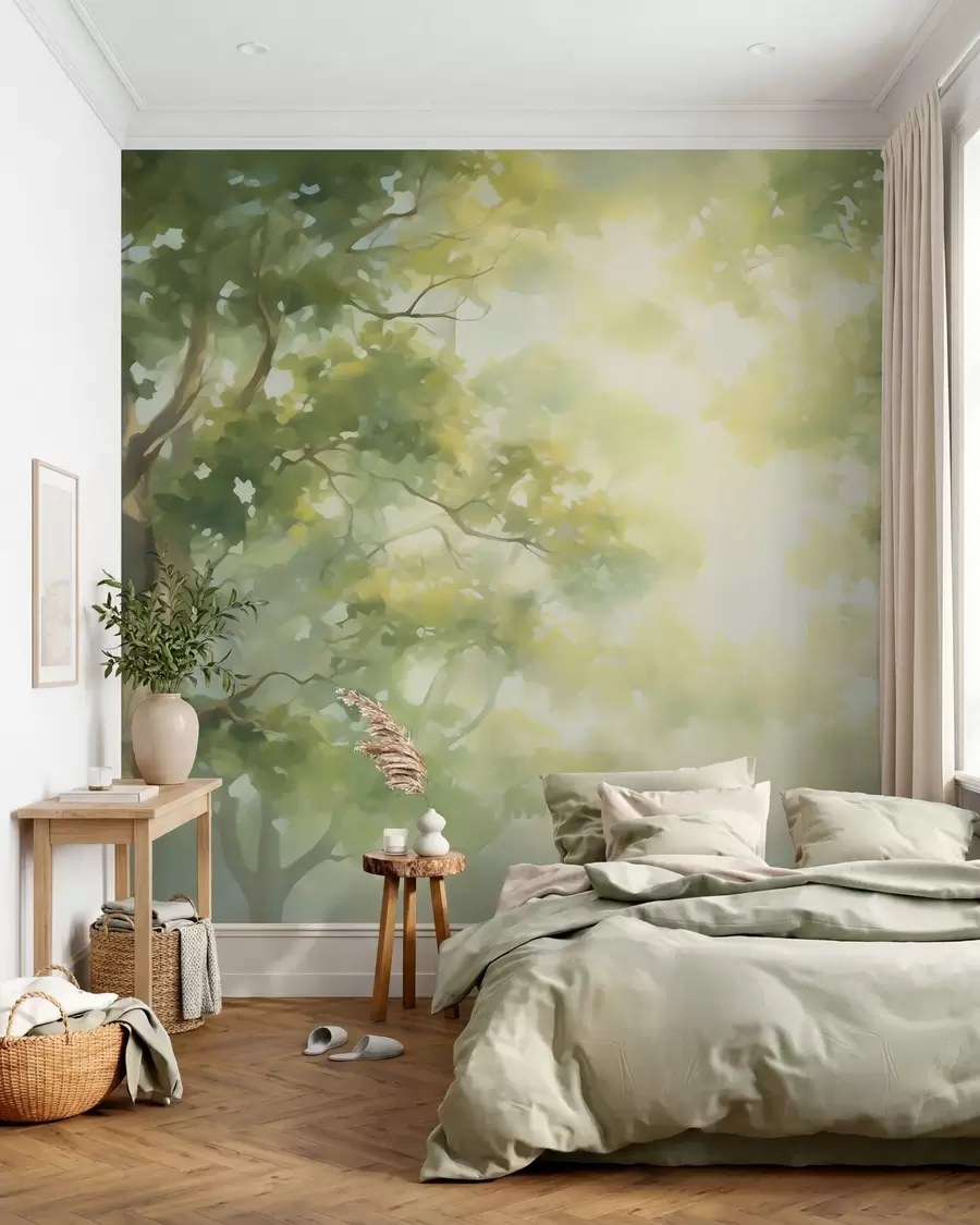 Fototapety Maľba znázorňujúca vetvy stromu w05588