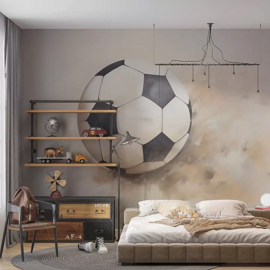 Fototapety Maľba napodobňujúca futbalovú loptu w05640