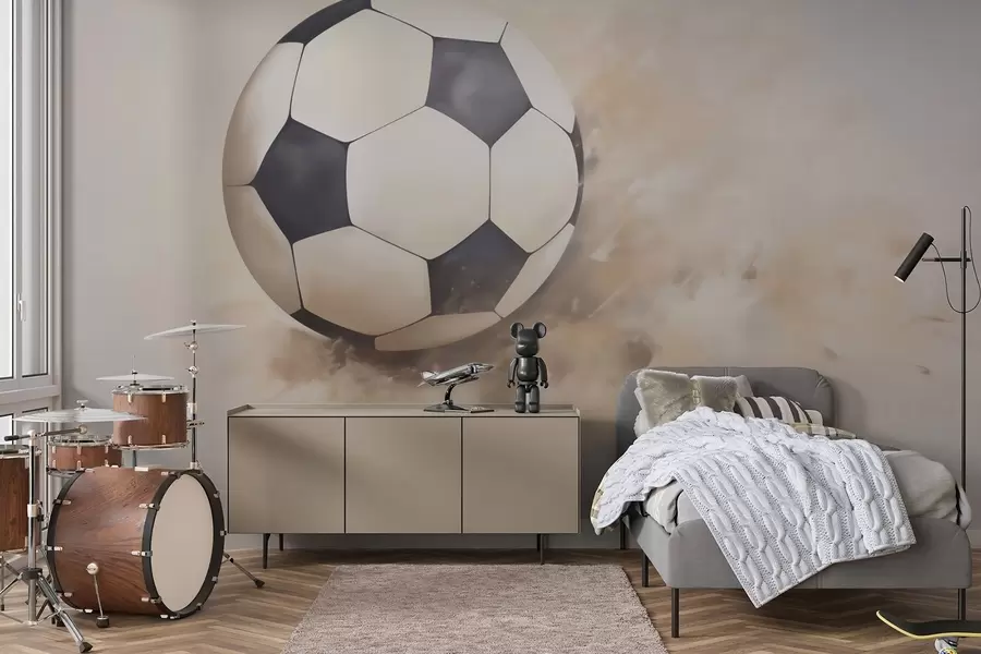 Fototapety Maľba napodobňujúca futbalovú loptu w05640