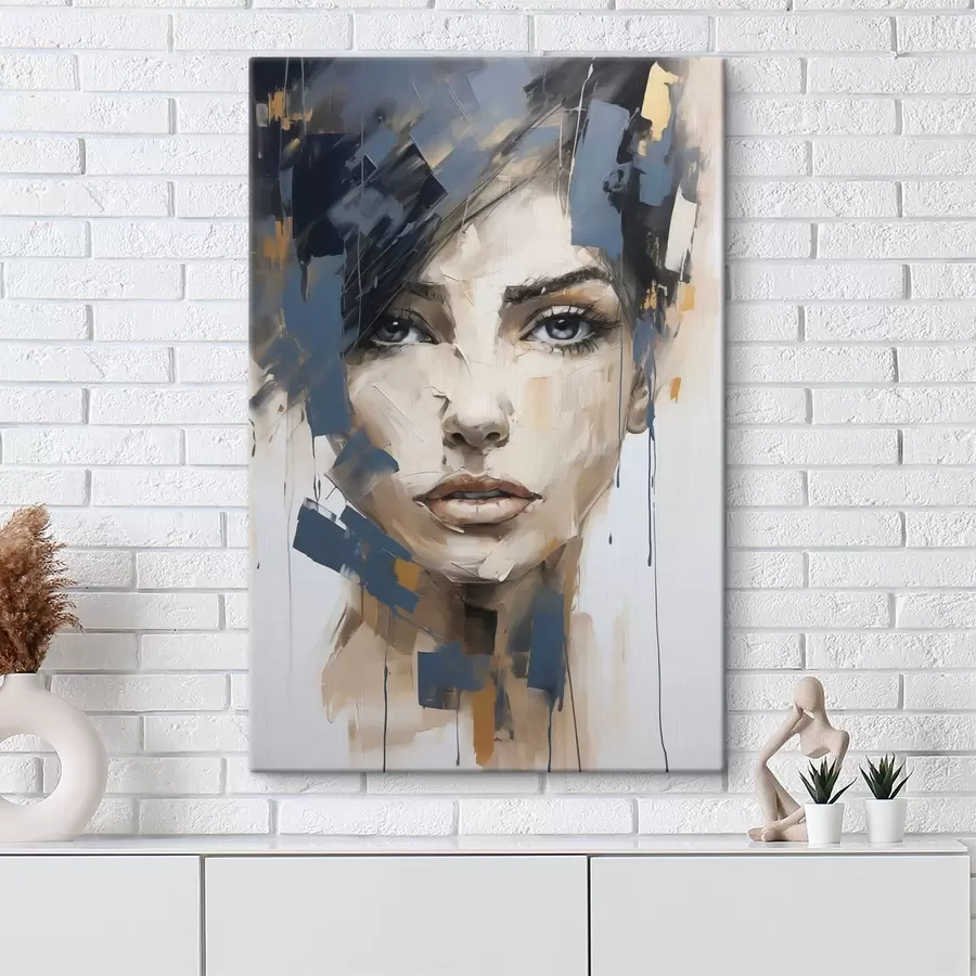 Obraz Abstraktný portrét dievčaťa, imitácia maľby s49141