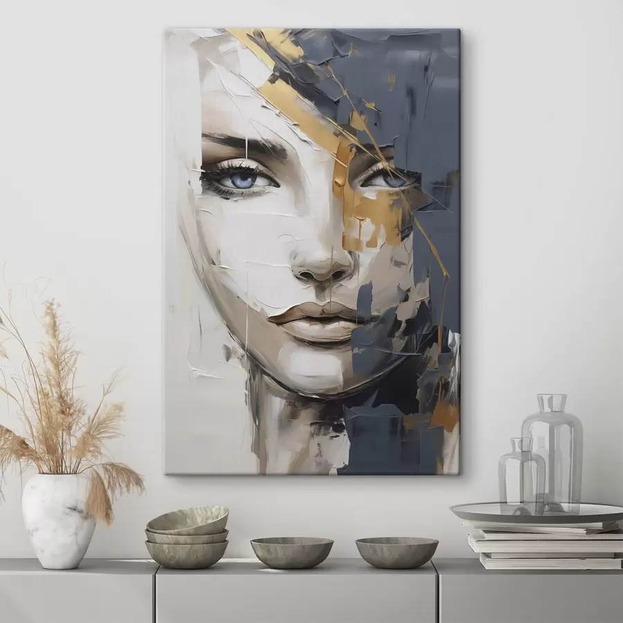 Obraz Abstraktný portrét ženy, imitácia maľby s49142