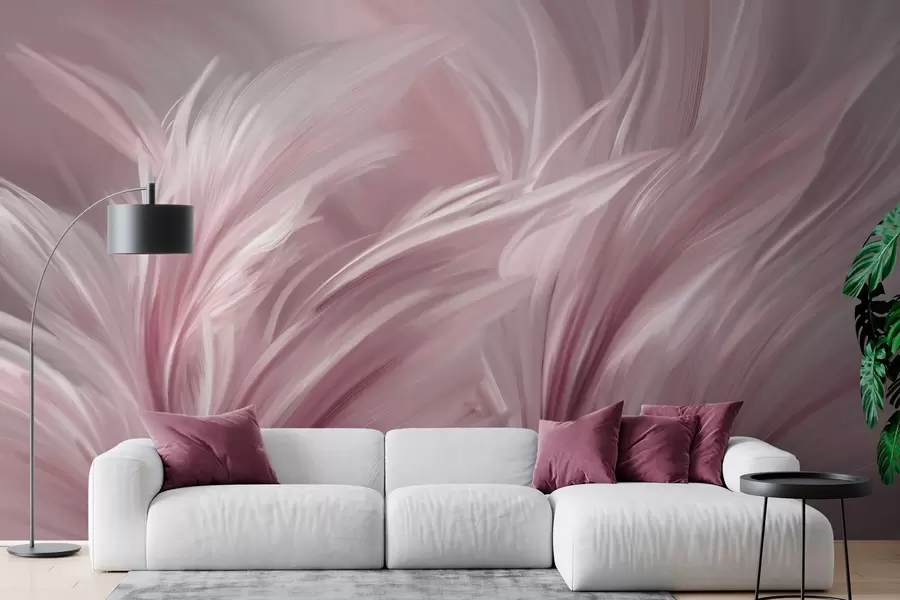 Fototapety Elegantné pierka v odtieňoch ružovej w05658v1