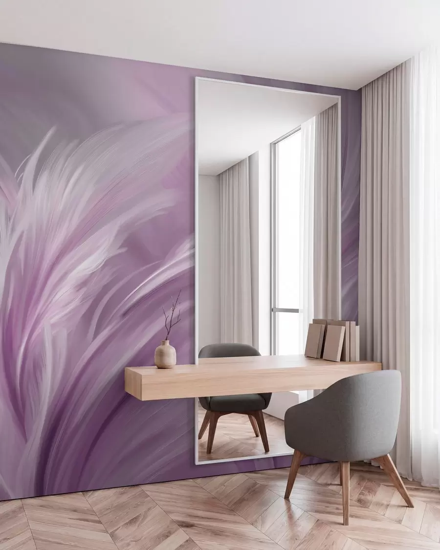 Fototapety Elegantné pierka v odtieňoch fialovej w05658v2