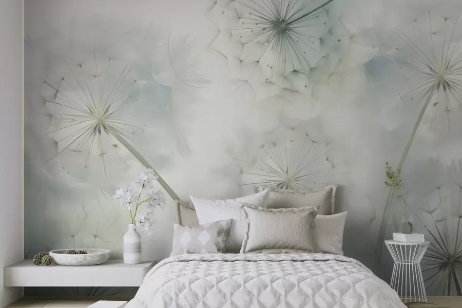 Fototapety Abstraktná maľba s motívom púpav w05664