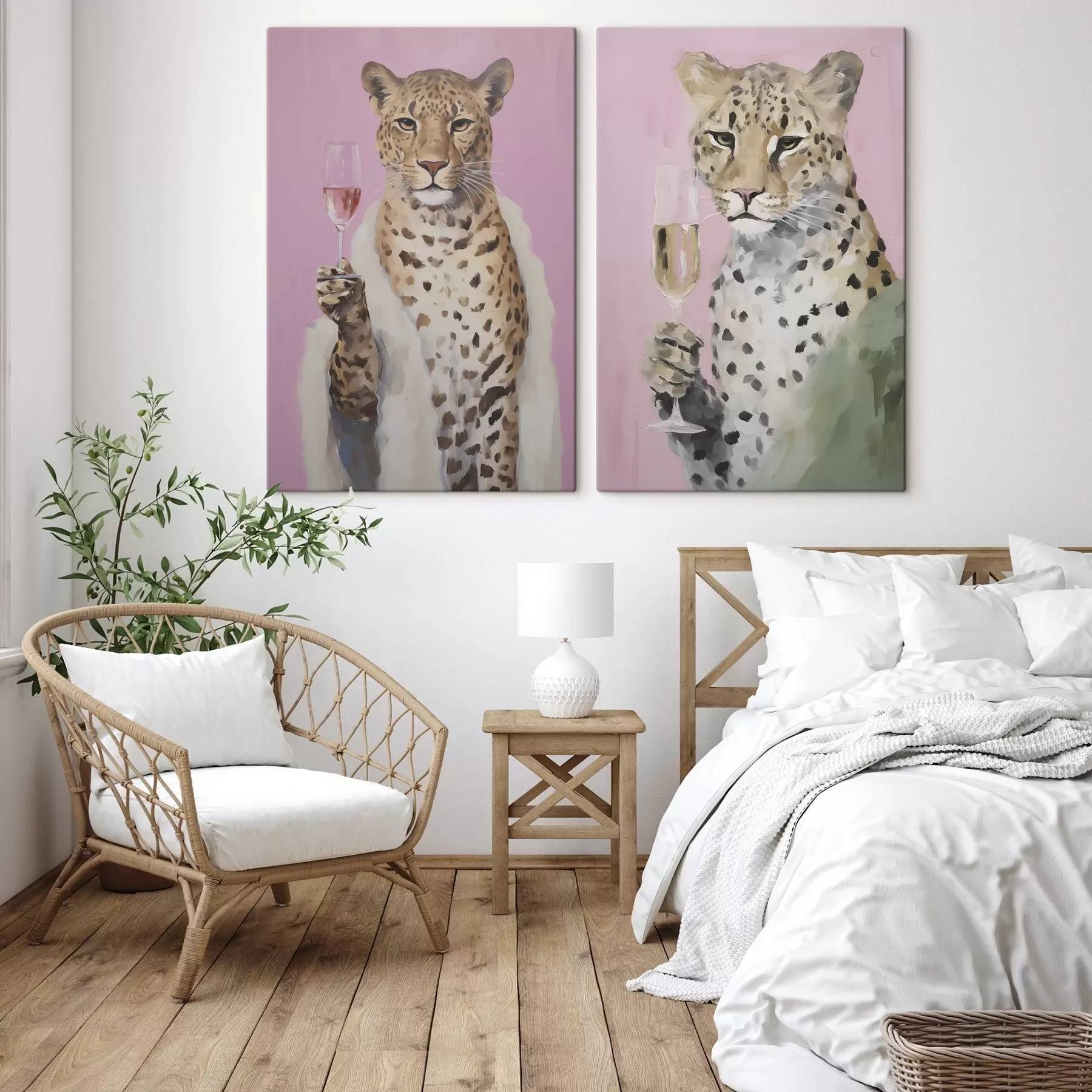 Obraz Maľba leoparda s imitáciou skla m30596