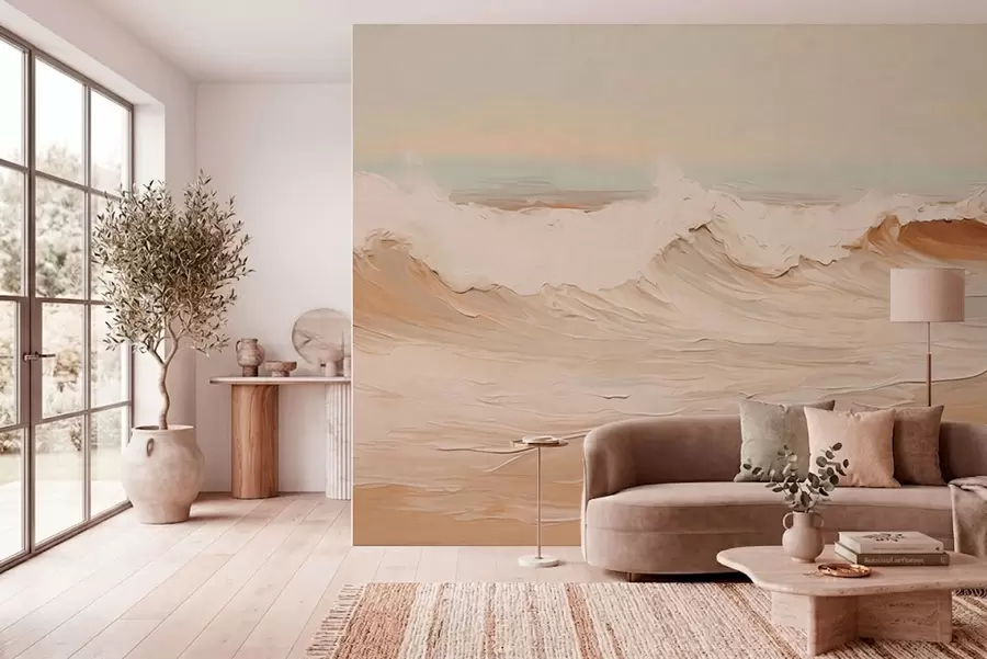 Fototapety Abstraktné morské vlny v pastelových odtieňoch w05697