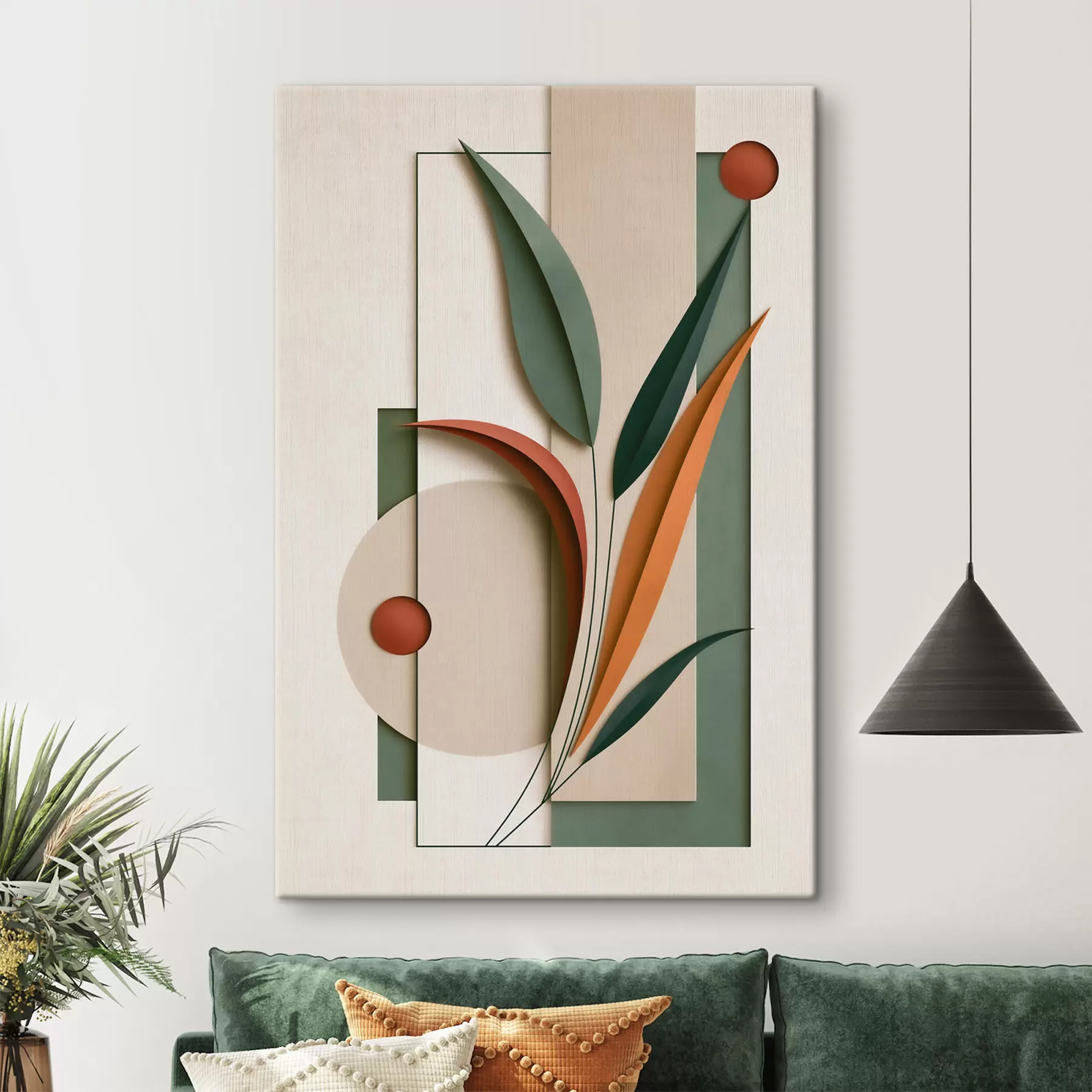 Obraz Geometrická botanická kompozícia s49417