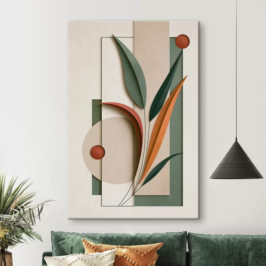 Obraz Geometrická botanická kompozícia s49417