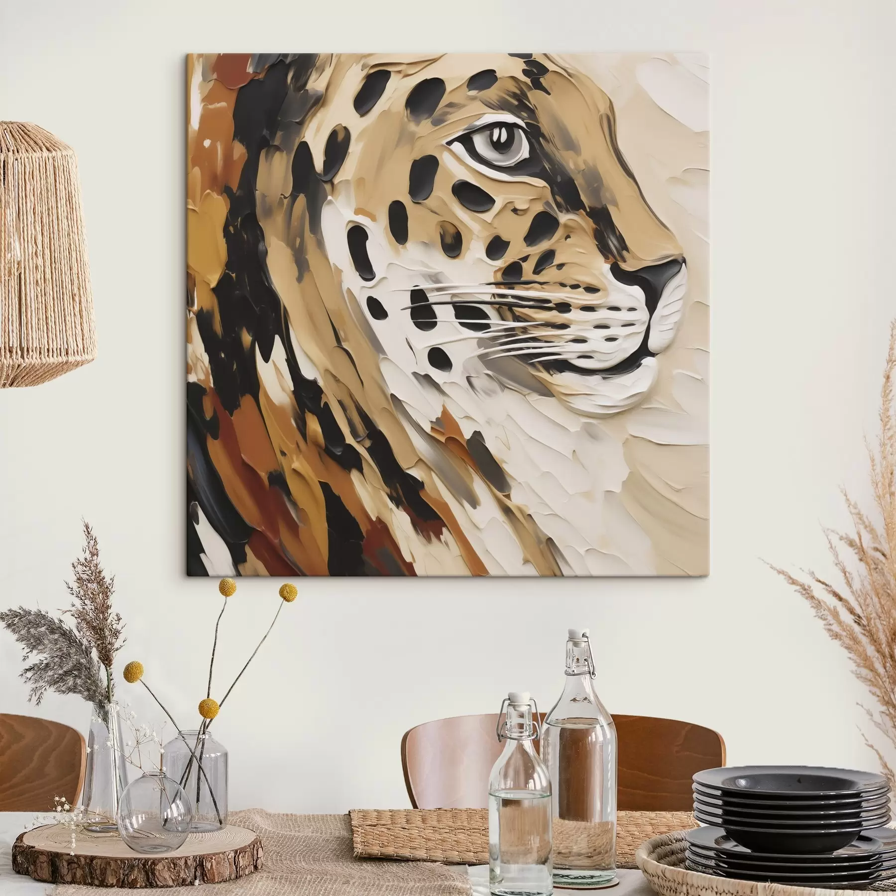 Obraz Abstraktný leopard, imitácia maľby s49751
