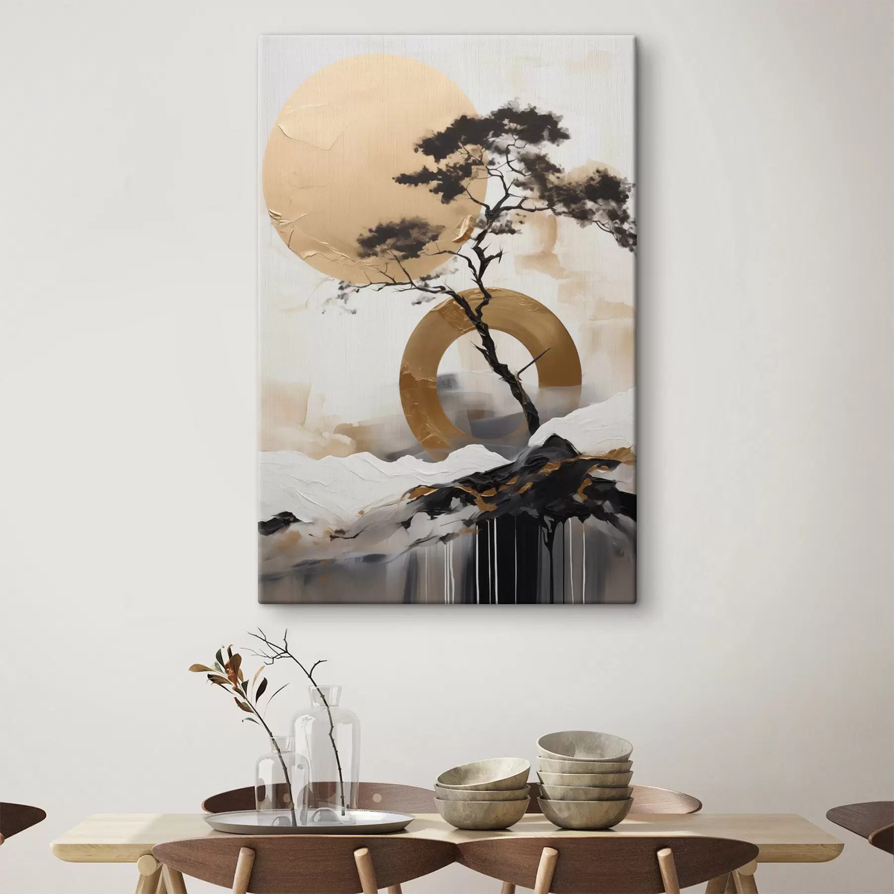 Obraz Dekoratívny bonsai, abstraktný obraz s49786