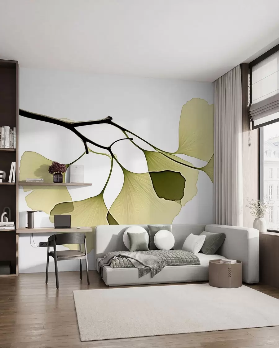 Fototapety Listy ginkga v tvare vejára w09968