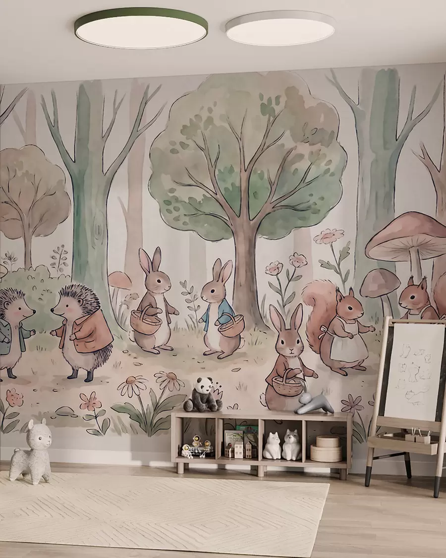 Fototapety Lesný čajový večierok w09951
