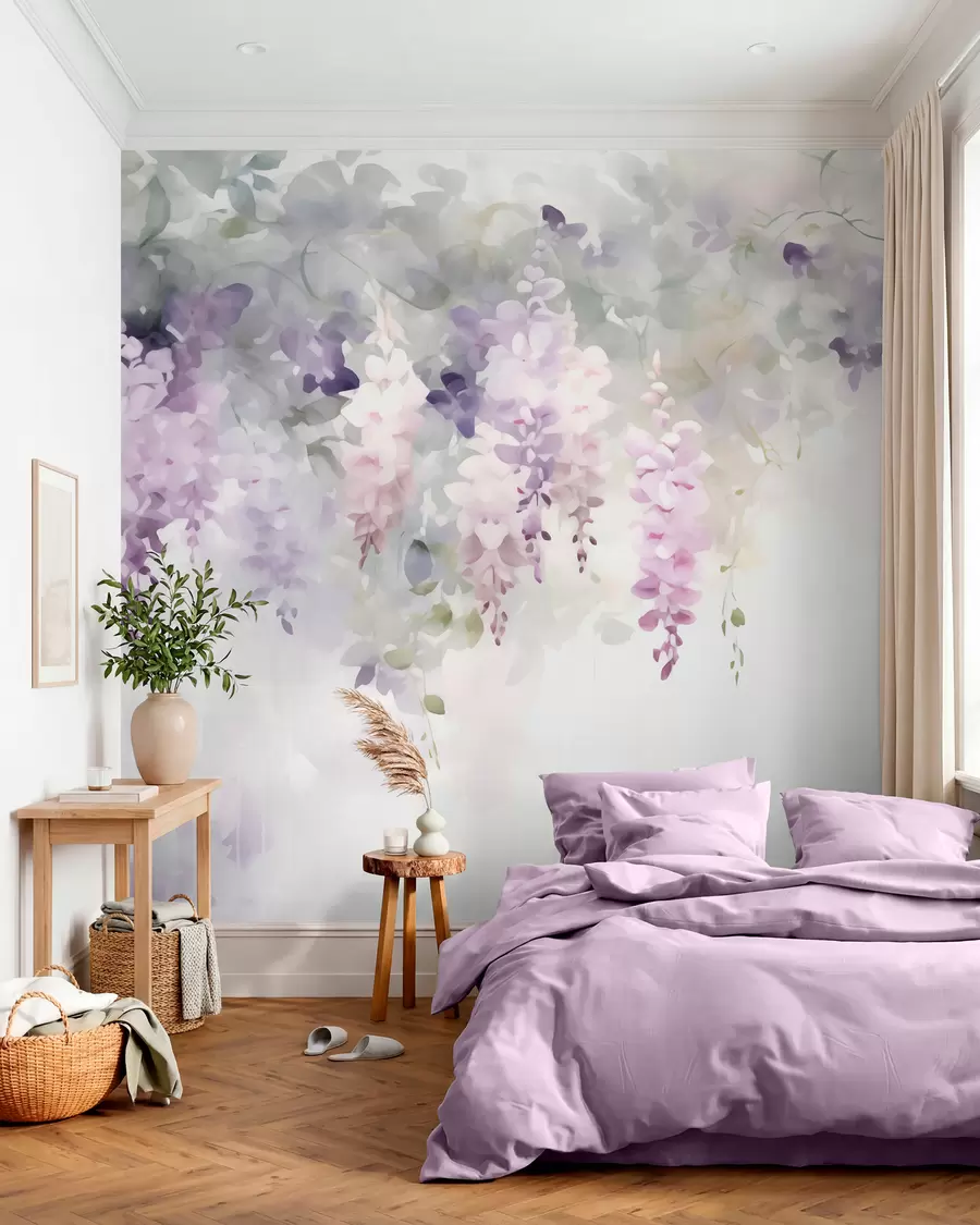 Fototapety Ovisnuté kvety vistérie w05795