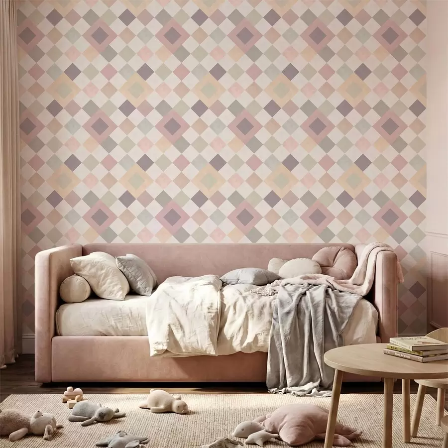 Fototapety Pastelové diamanty v teplých odtieňoch a01247