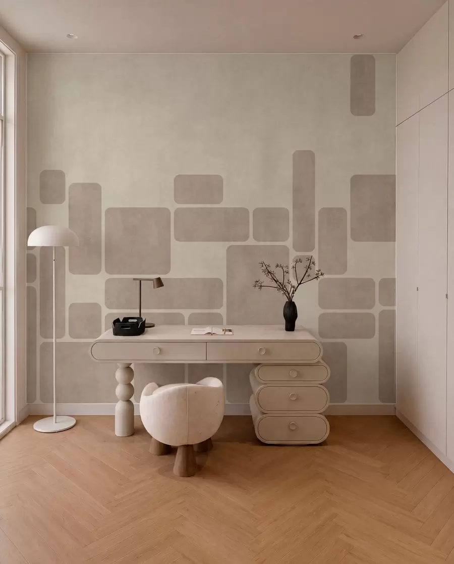 Fototapety Geometrický vzor so zaoblenými obdĺžnikmi w05141
