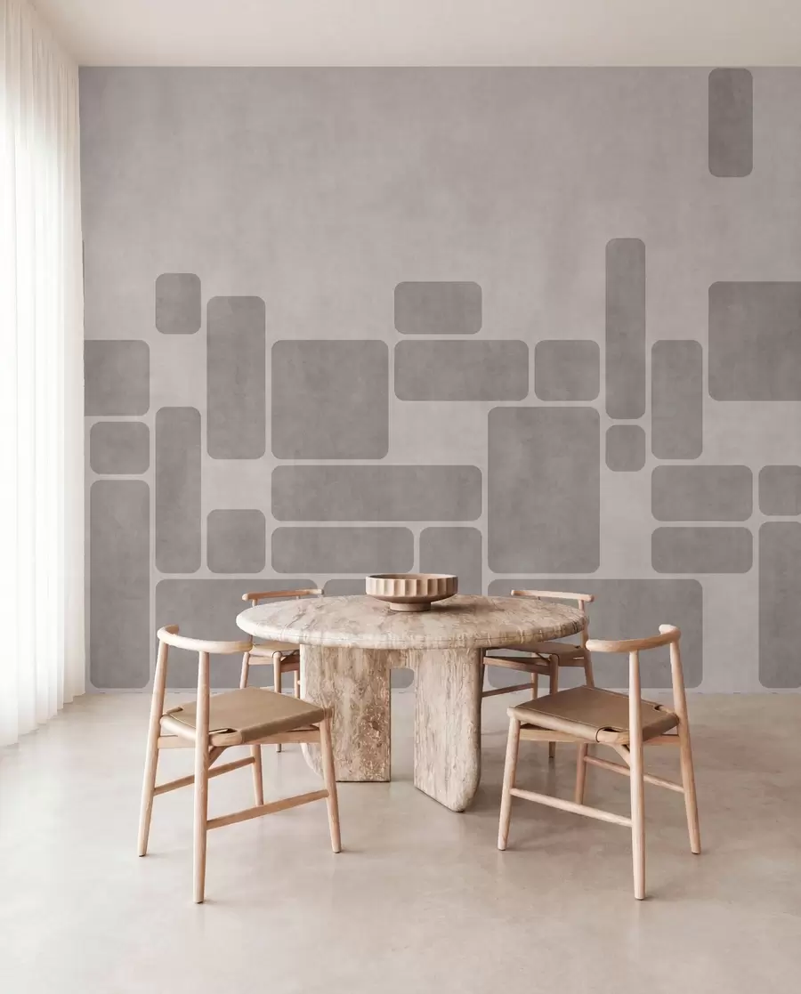 Fototapety Geometrický vzor v jemných odtieňoch šedej a ružovej w05141v1