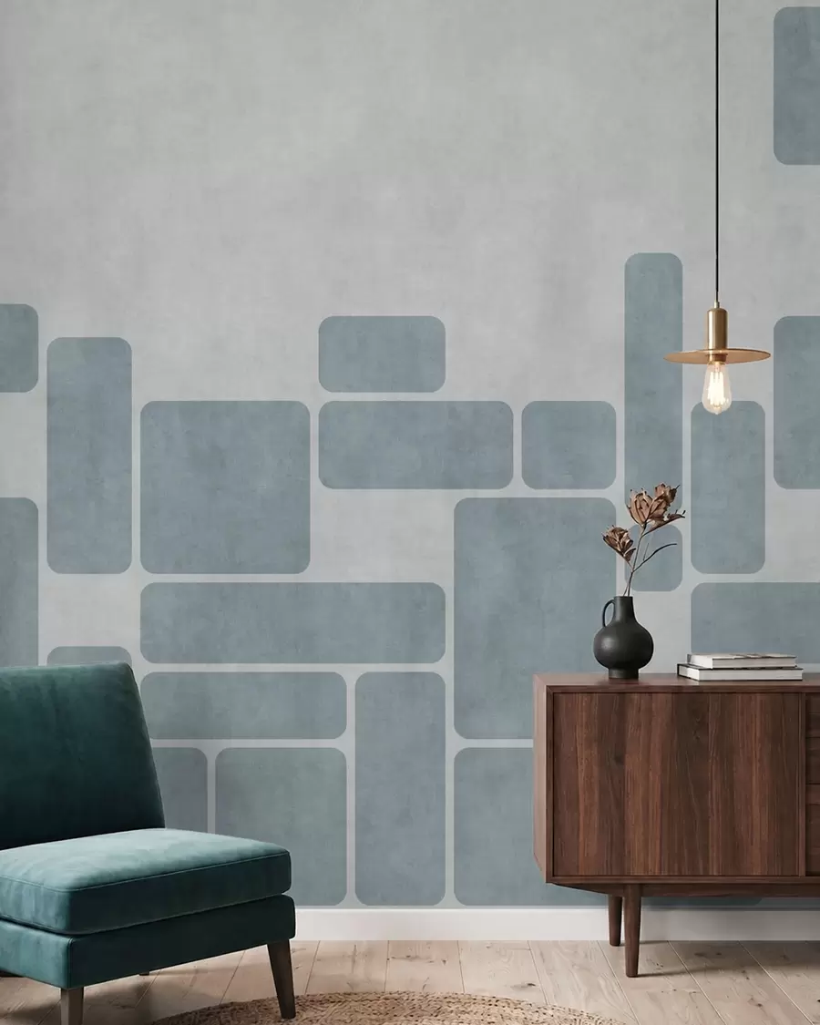 Fototapety Geometrický vzor v svetlo modrých odtieňoch w05141v2