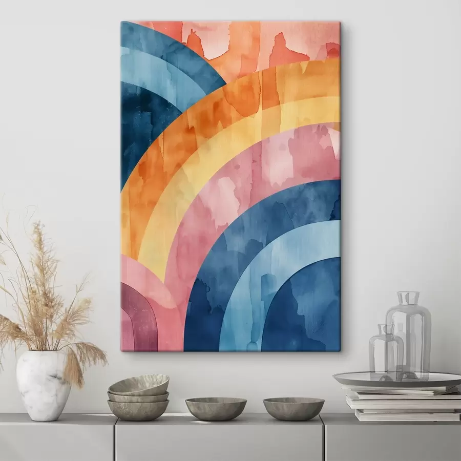 Obraz Abstraktné pruhy v farbách dúhy s50301
