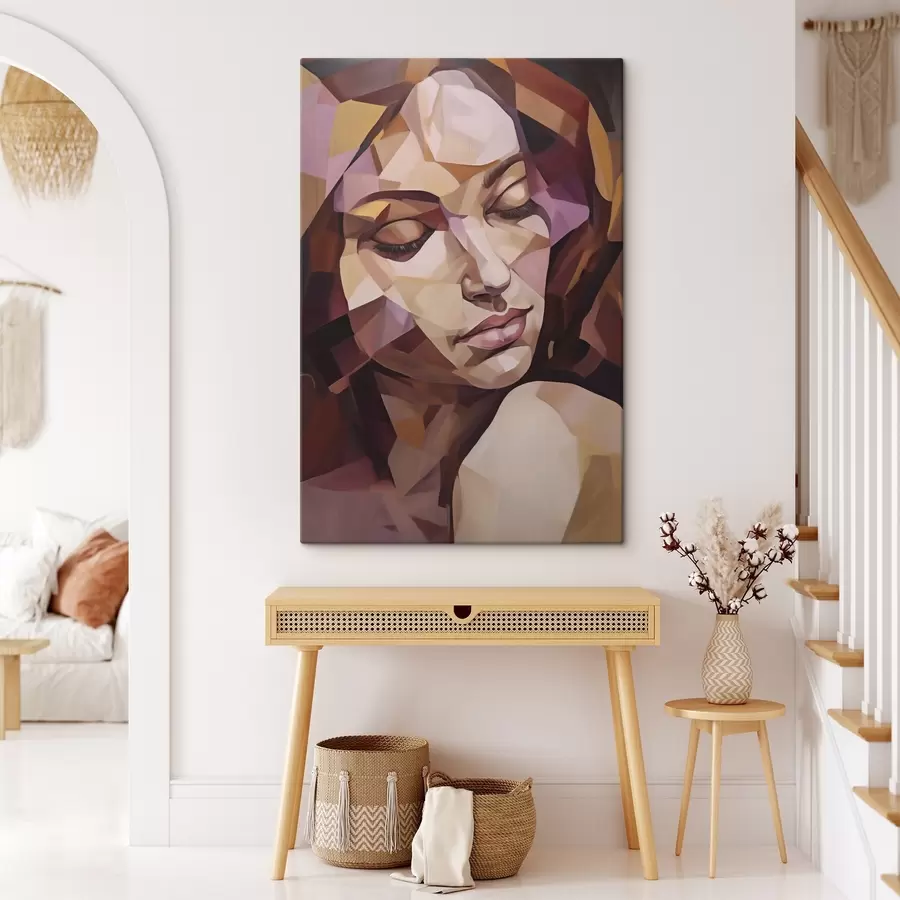 Obraz Abstraktný ženský portrét, imitácia maľby s50271