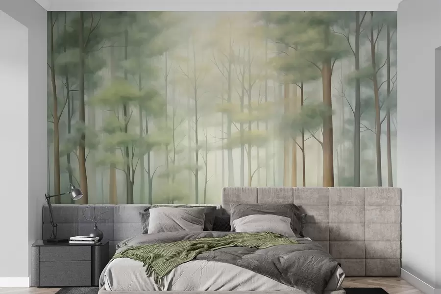 Fototapety Abstraktný listnatý les w05673