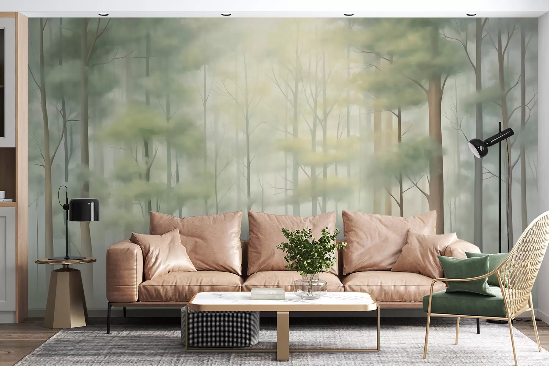 Fototapety Abstraktný listnatý les w05673
