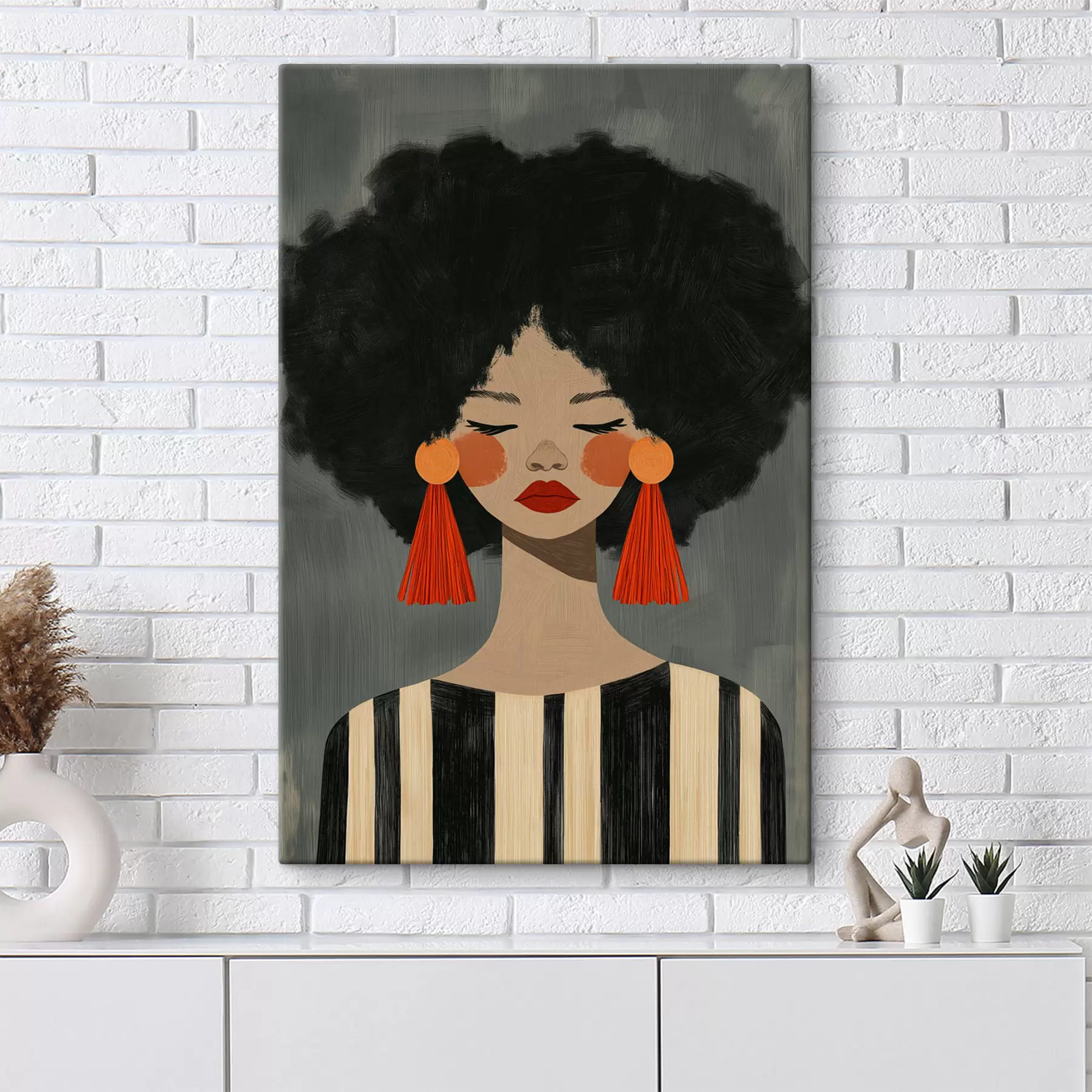 Obraz Dievča s afro účesom s50338