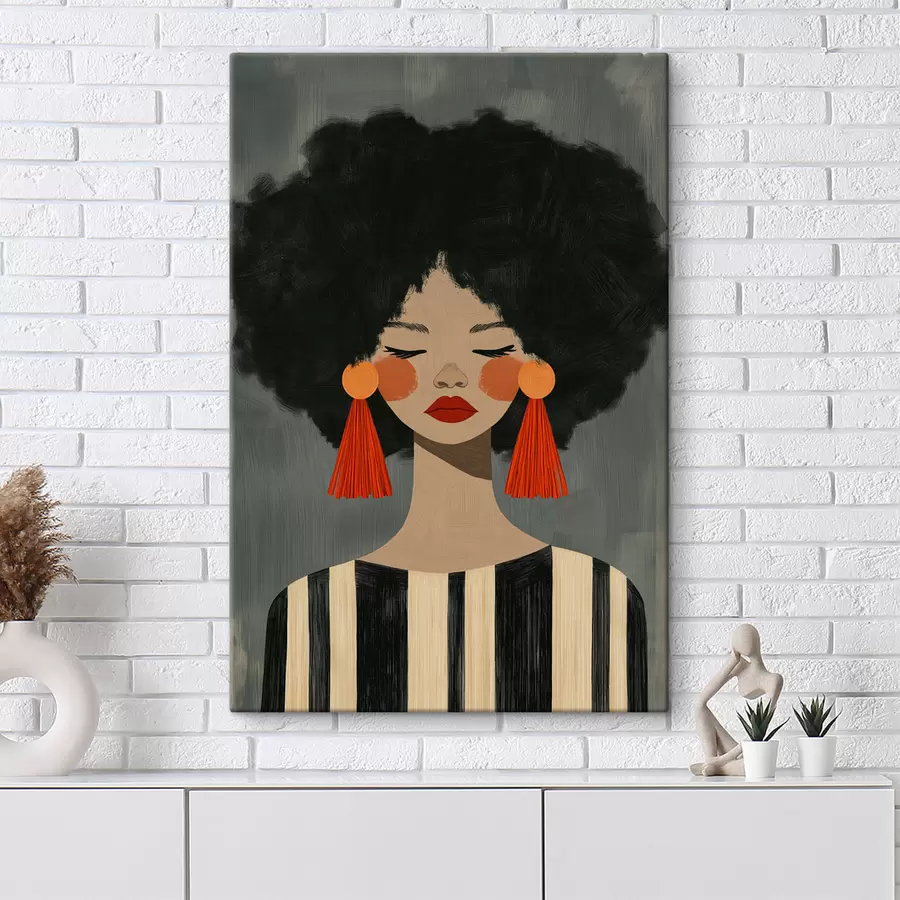 Obraz Dievča s afro účesom s50338