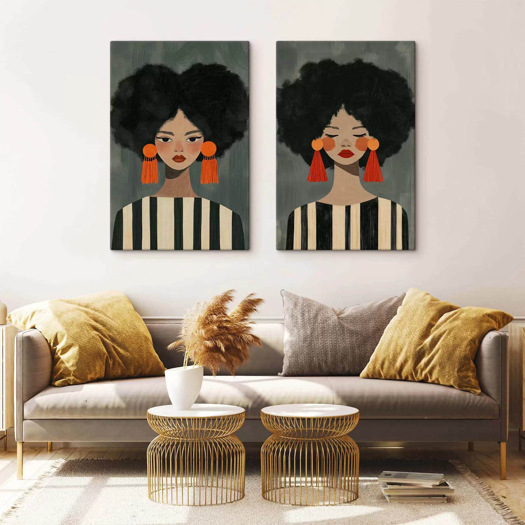Obraz Dievčatá s afro účesom m30882