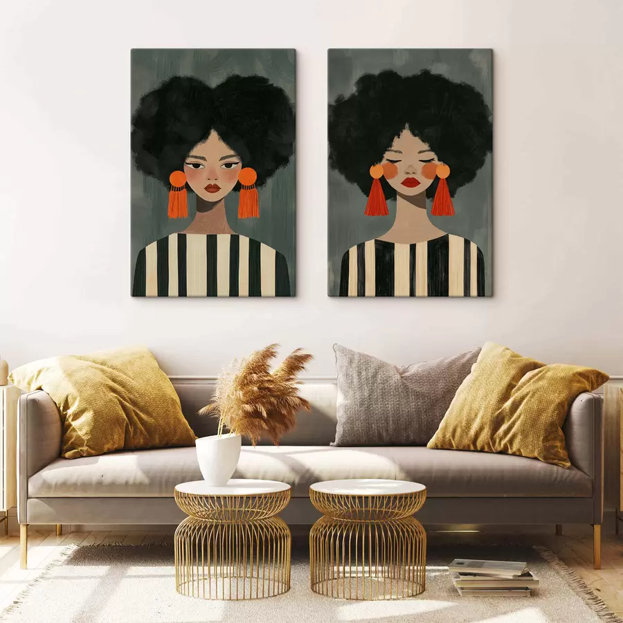 Obraz Dievčatá s afro účesom m30882