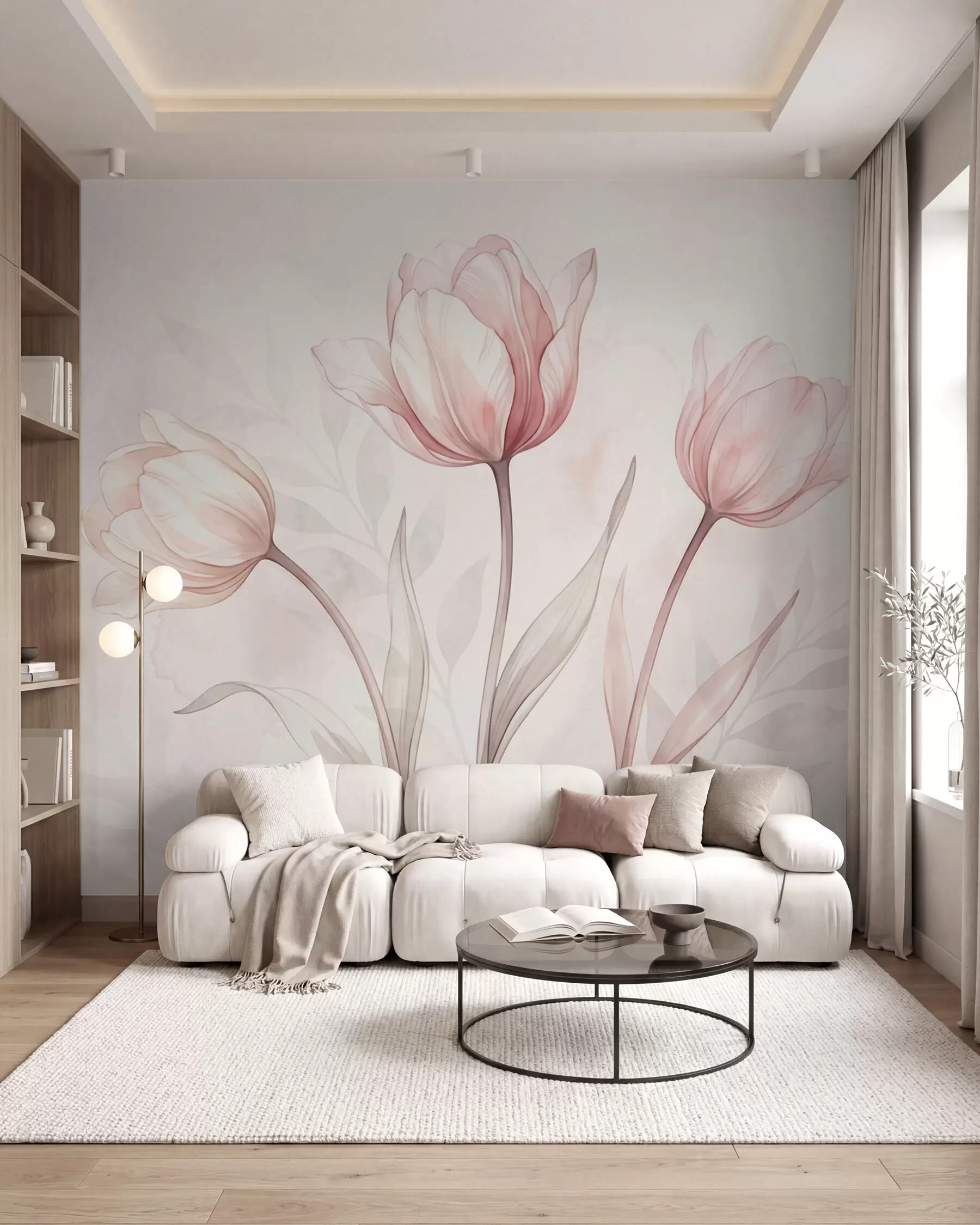 Fototapety Krehké tulipány v akvarelovom štýle w10005