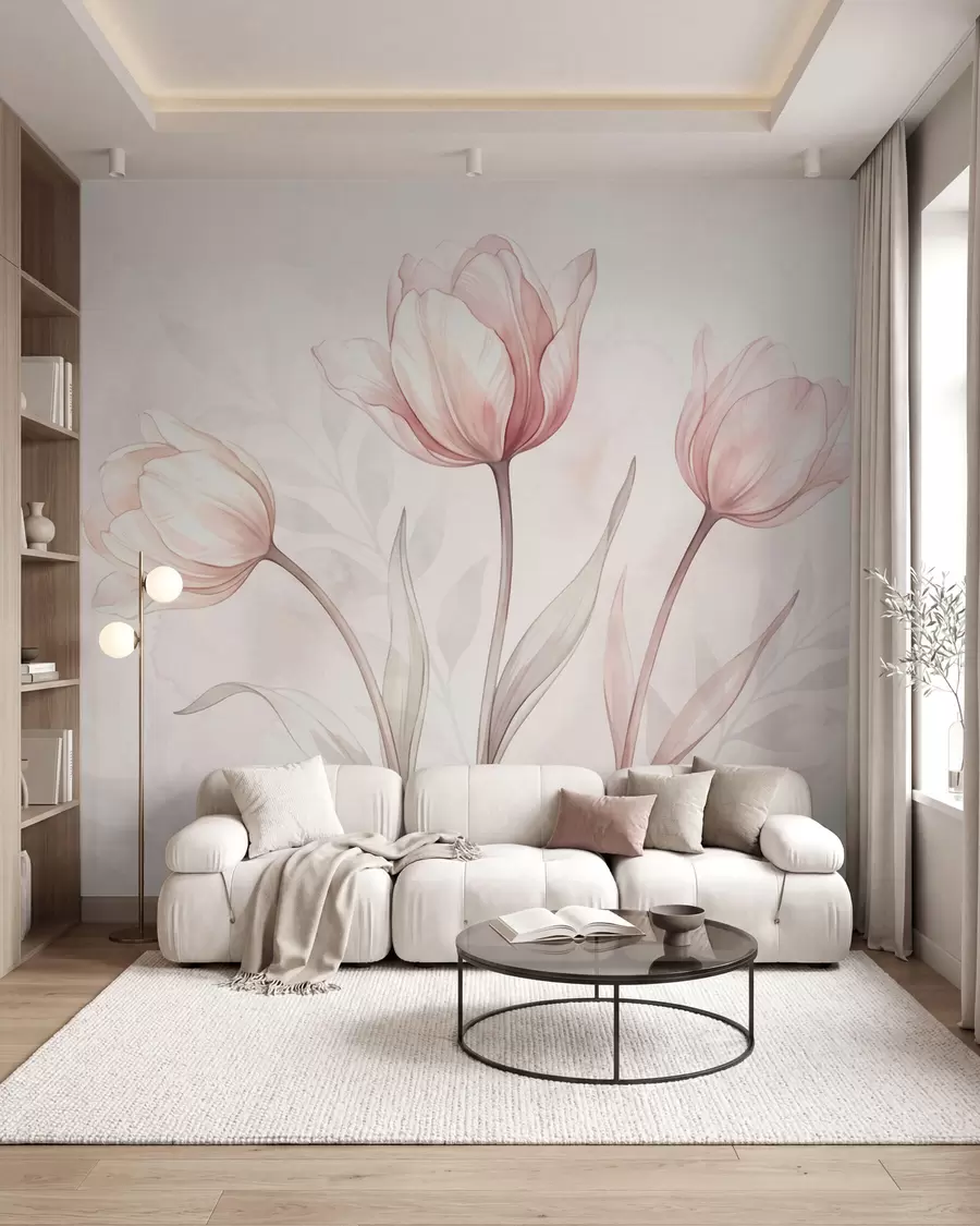 Fototapety Krehké tulipány v akvarelovom štýle w10005
