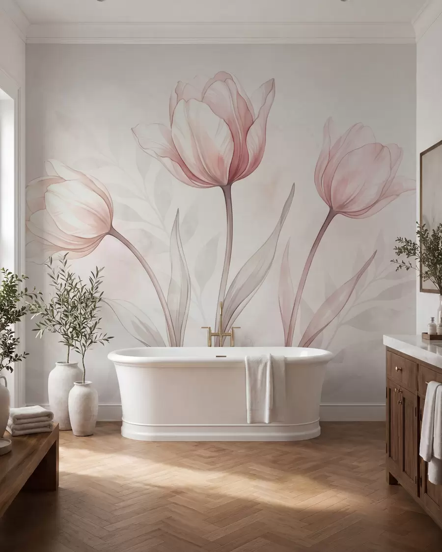 Fototapety Krehké tulipány v akvarelovom štýle w10005