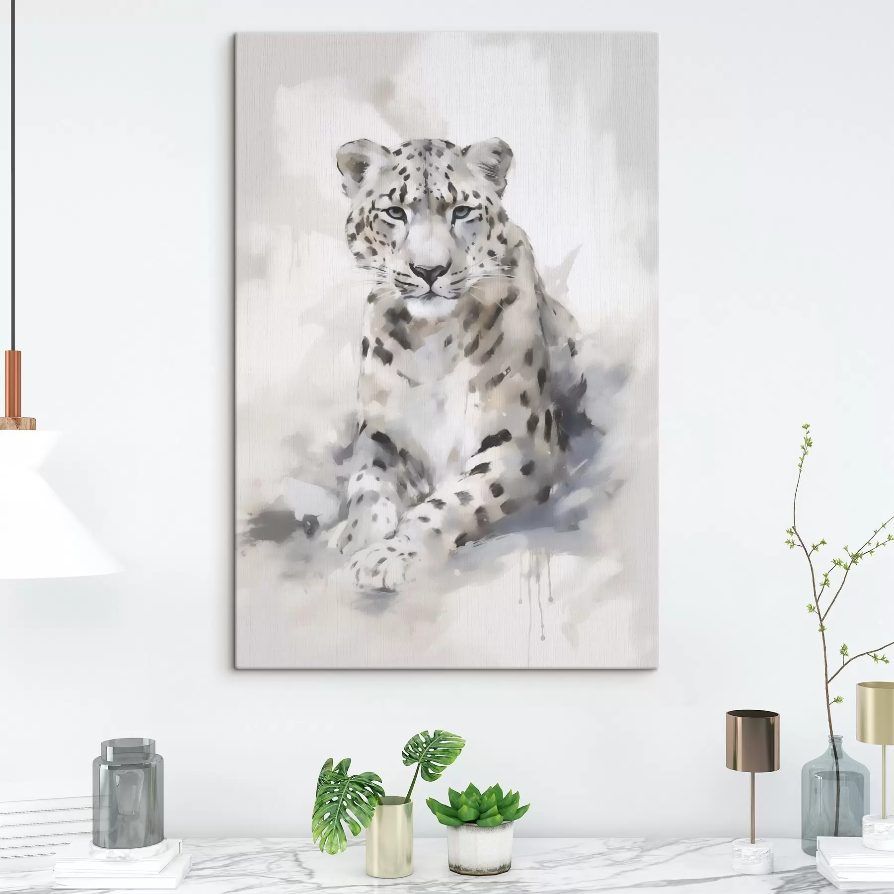 Obraz Leopard, maľba v imitácii s50413