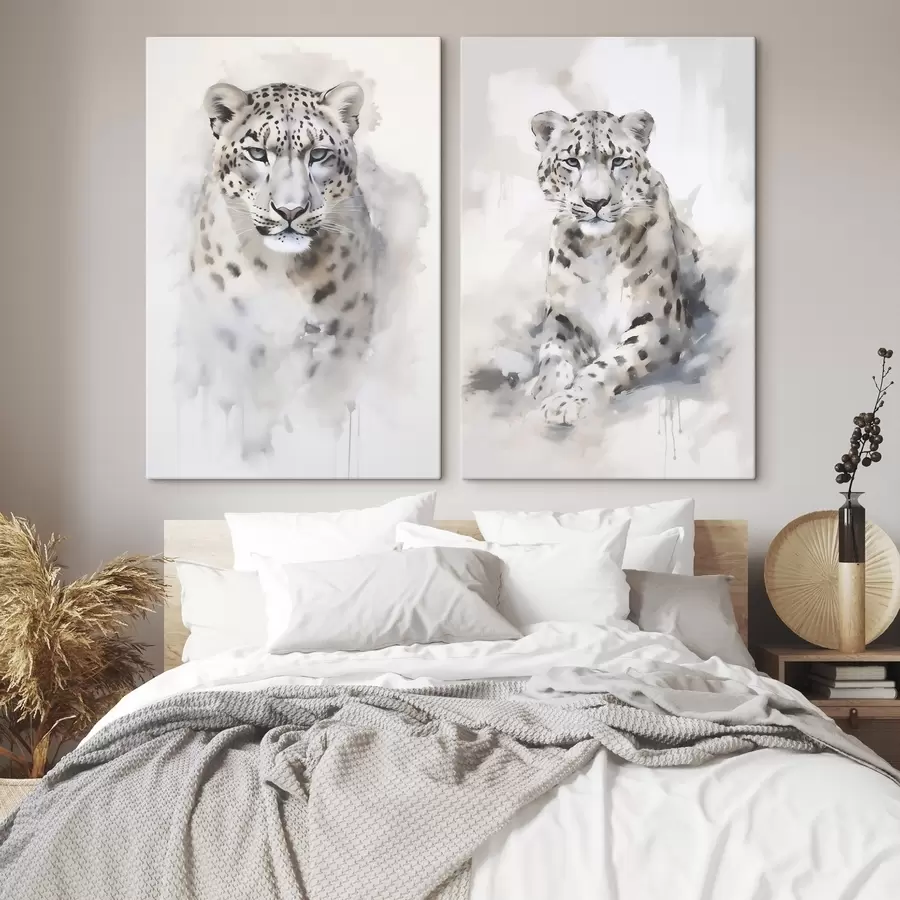 Fototapety Leopard, maľba v imitácii m30911