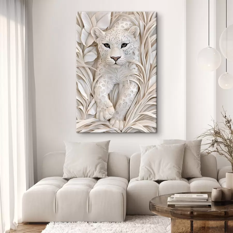 Obraz Leopard v štýle basreliéfu s50514