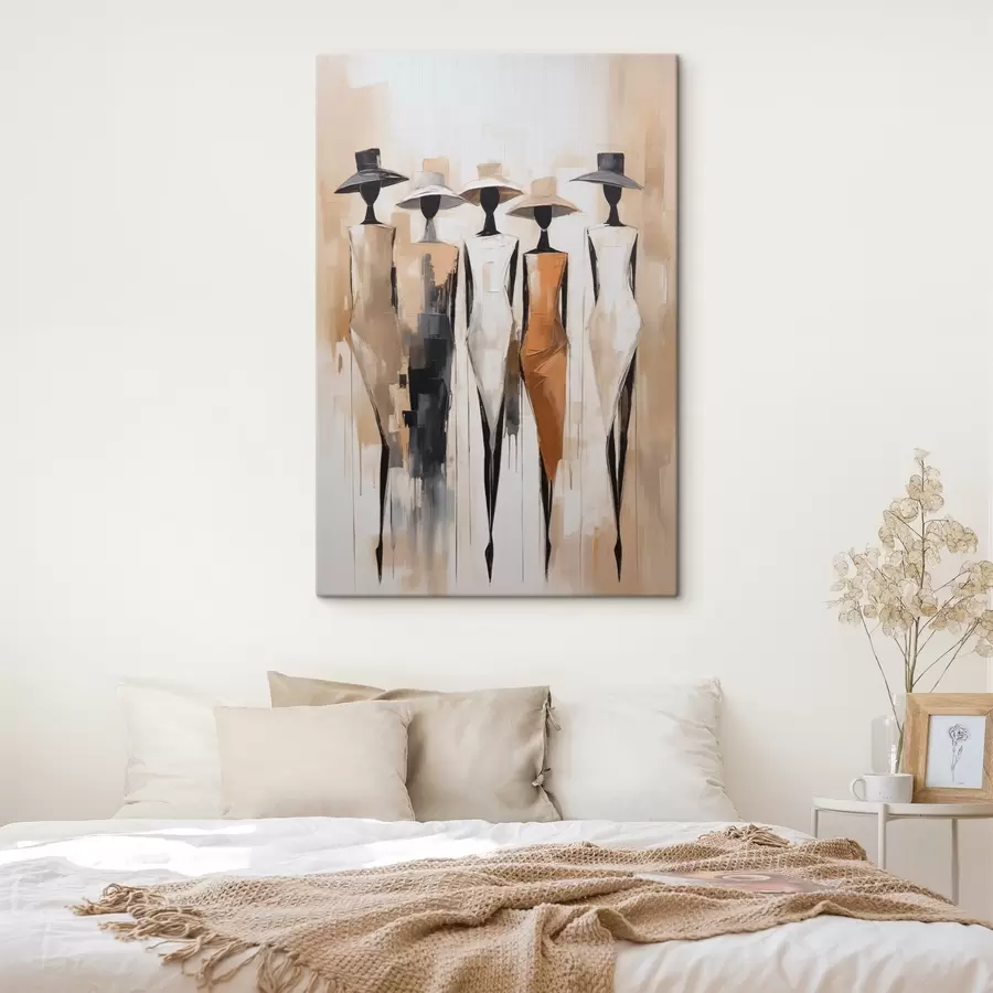 Obraz Abstraktné siluety, imitácia maľby s50664