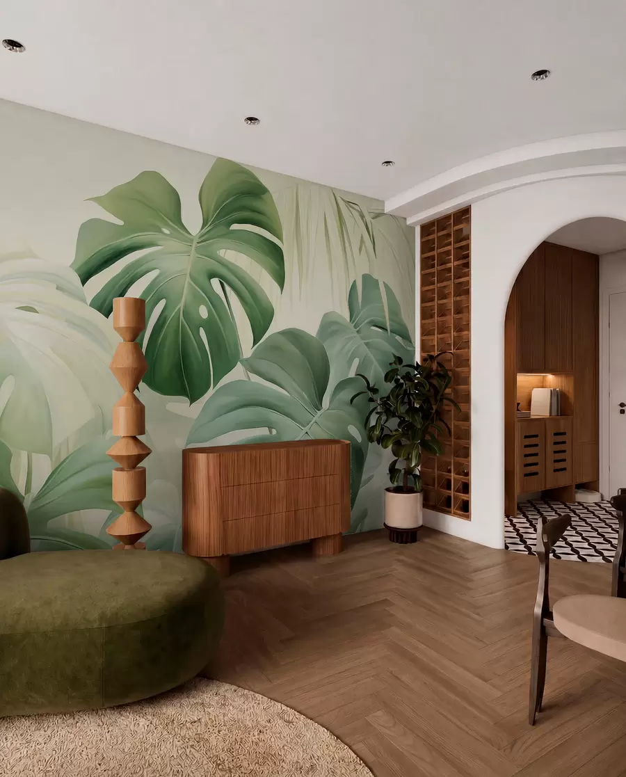 Fototapety Monstera, palmové listy w05909