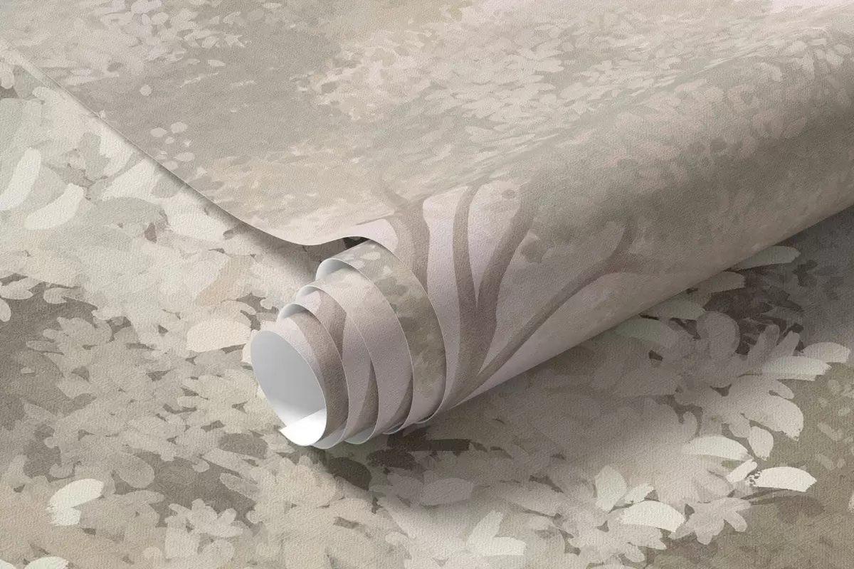 Fototapety Les v jemných pastelových farbách s kľukatou cestičkou w05889