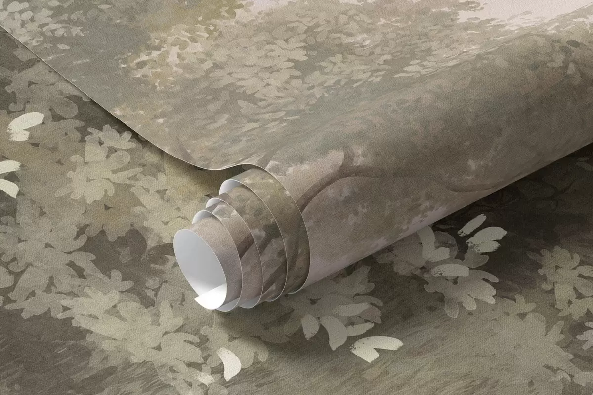 Fototapety Hmlistý les s cestičkou medzi stromami a kríkmi w05889v2