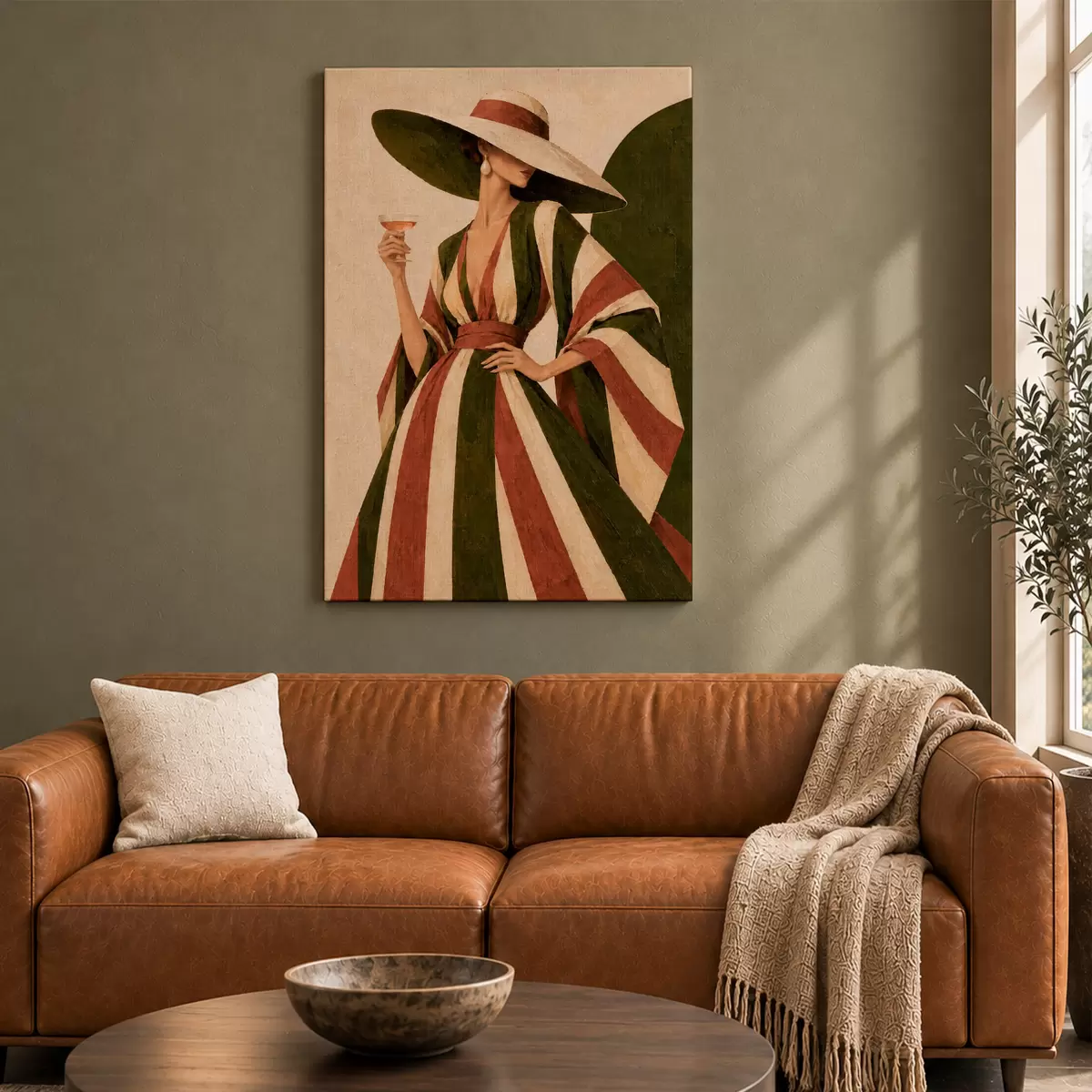 Obraz Šiková elegancia so štýlovým nápojom s50880