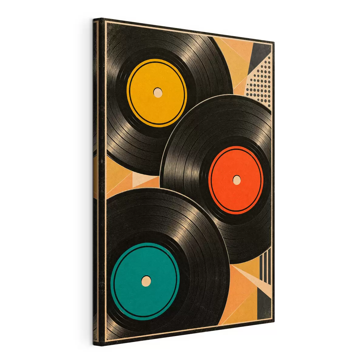Obraz Retro atmosféra s farebnými vinylovými platňami s50923