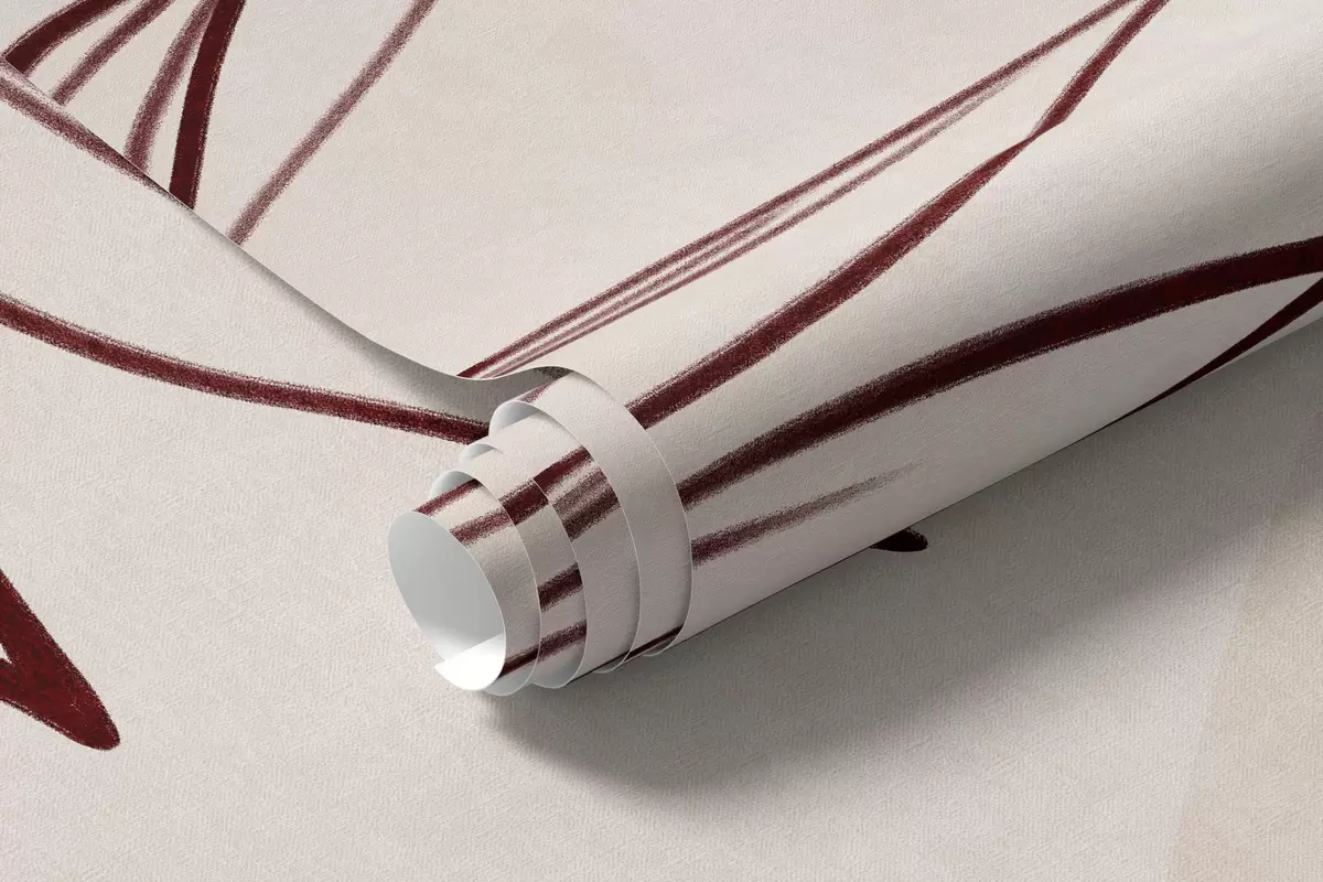Fototapety Minimalistické čiernobiele kresby tropických listov a zeleň, pastelové kruhové tvary w10111v1