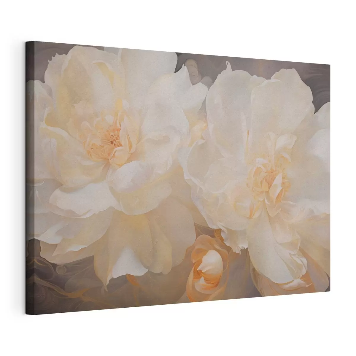 Obraz Záber zblízka na svetlé dvojité pivonky s51088