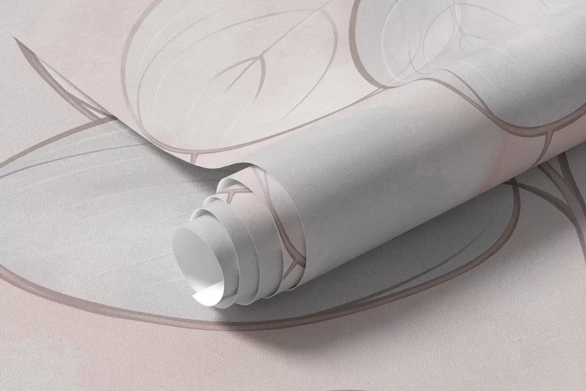 Fototapety Lastovičky a jemné rastliny v pastelových odtieňoch w05892v1